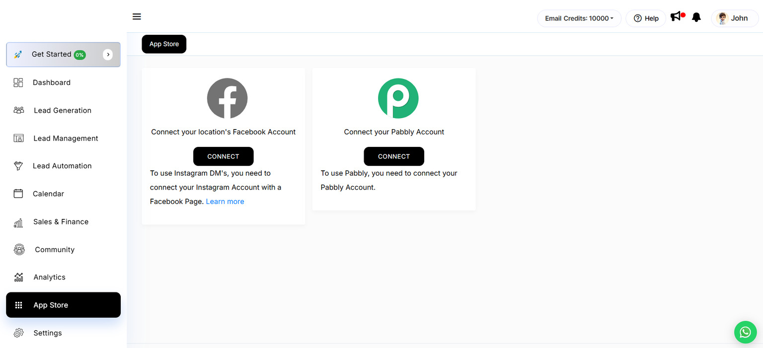 Unified dashboard showing integrated tools and data